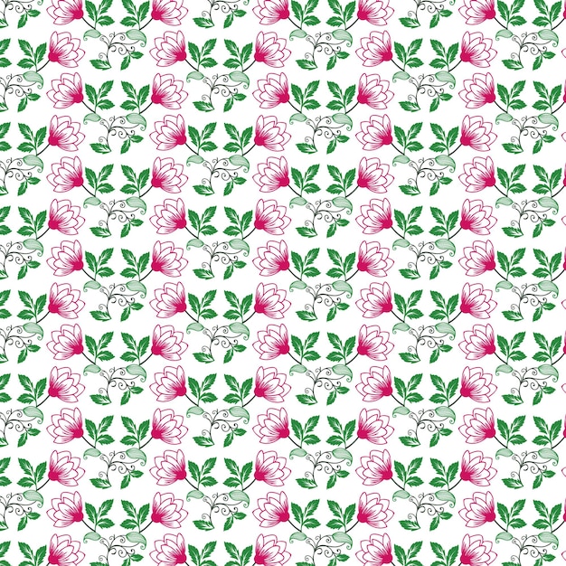 Vector vector floral pattern design with leave