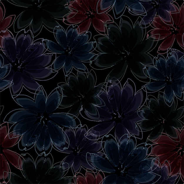 Vector vector floral pattern seamless floral pattern seamless background