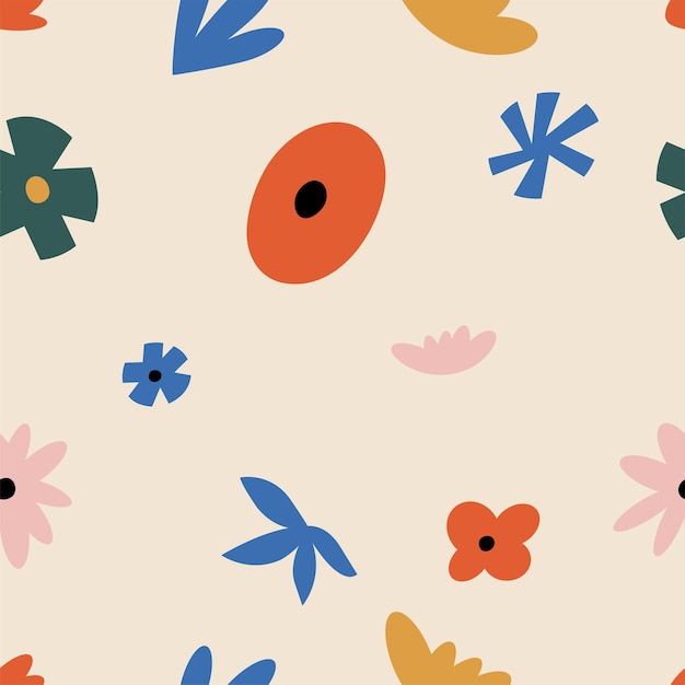 Vector floral set seamless patterns Y2k flowers backgrounds collection for print or social media