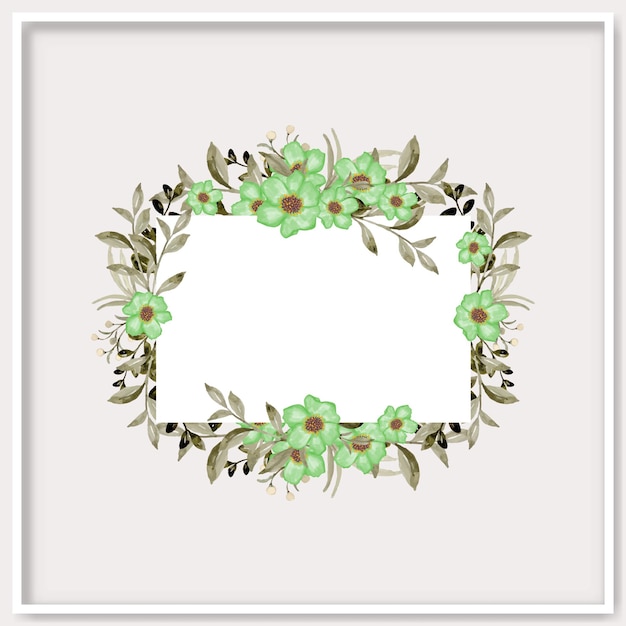 Vector floral watercolor frame collection