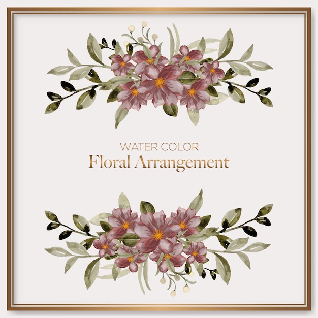 Vector floral watercolor frame collection