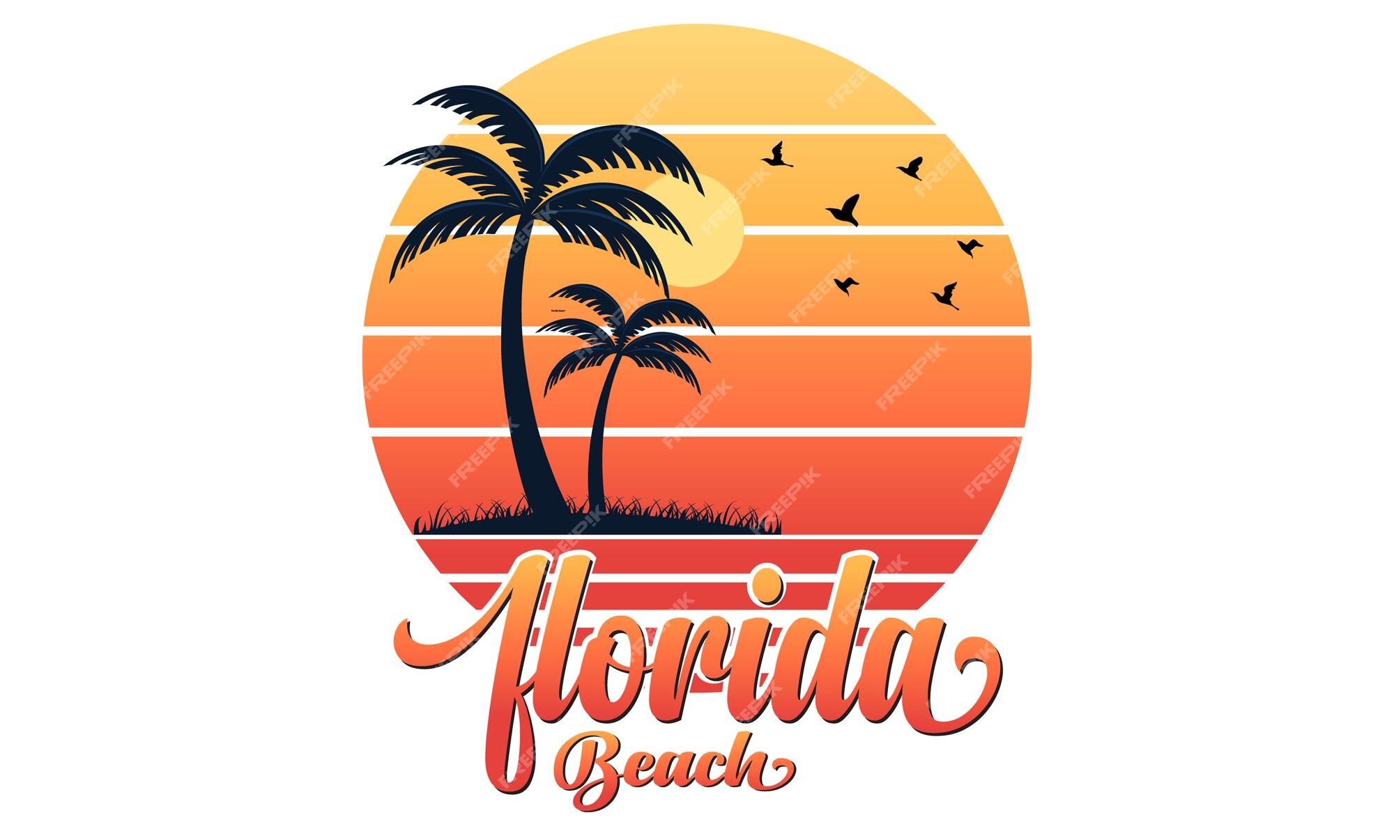 Premium Vector  Vector 'miami beach florida' summer time holiday