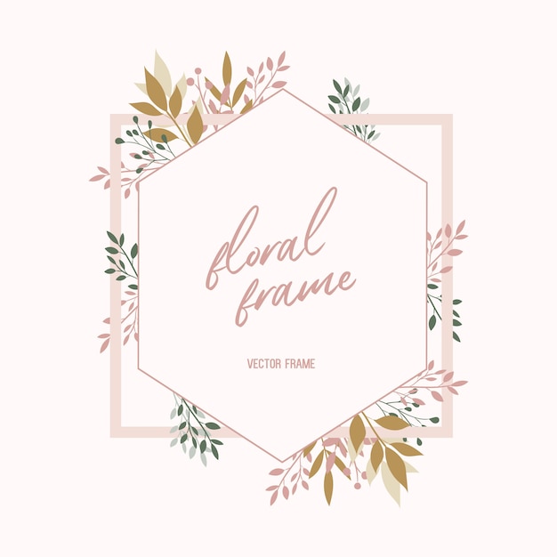 Vector vector flower background. floral frame