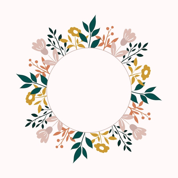 Vector flower background. Floral frame