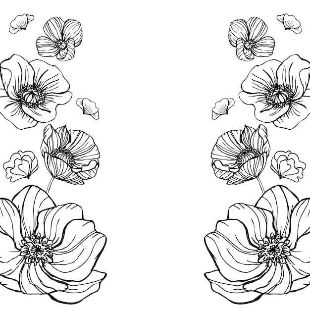 Vector flower blooming flower pattern