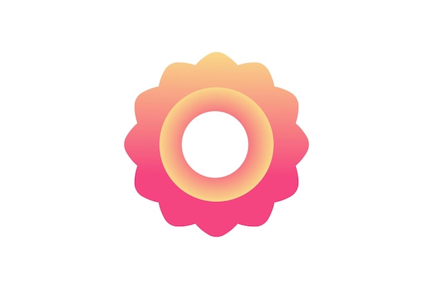 Vector flower logo design template