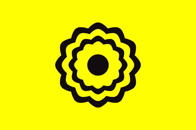花のベクトルのロゴ
