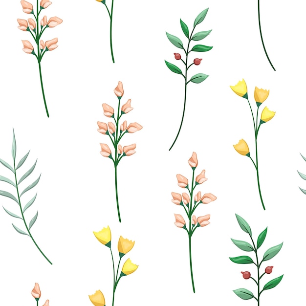 Vector flower seamless pattern design background. Perfect for modern wallpaper, and home decor