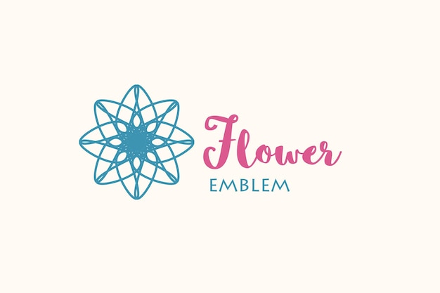 Vector Flower Store Linear Emblem