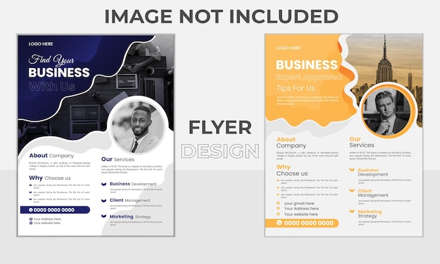 Vector flyer business template for annual report and brochure company with modern design