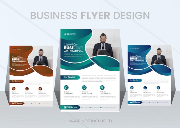 Vector flyer or poster for a digital marketing or business agency