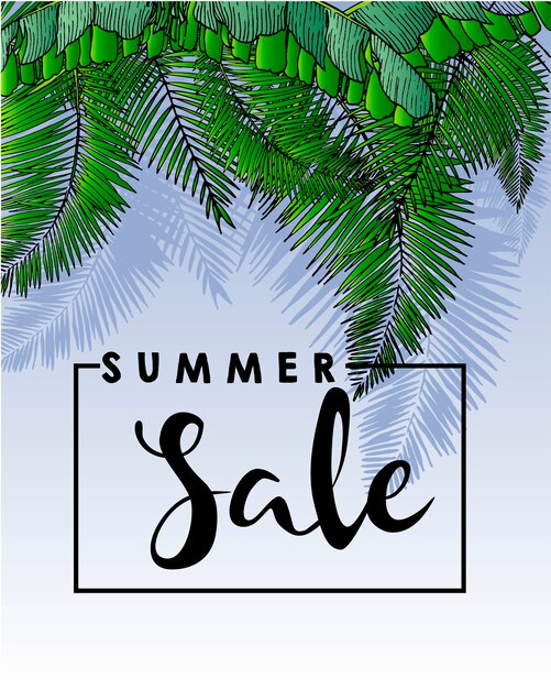 Vector flyer of summer sale