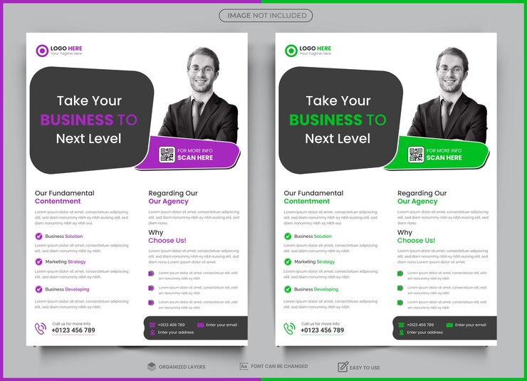 Vector flyer template design