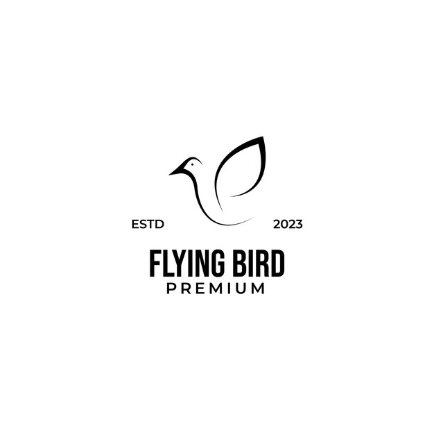 Vector flying bird logo design concept illustration idea