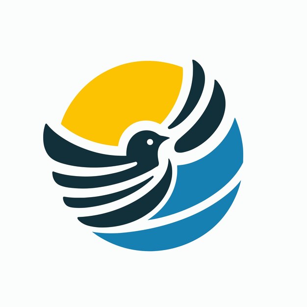 Vector vector flying bird logo