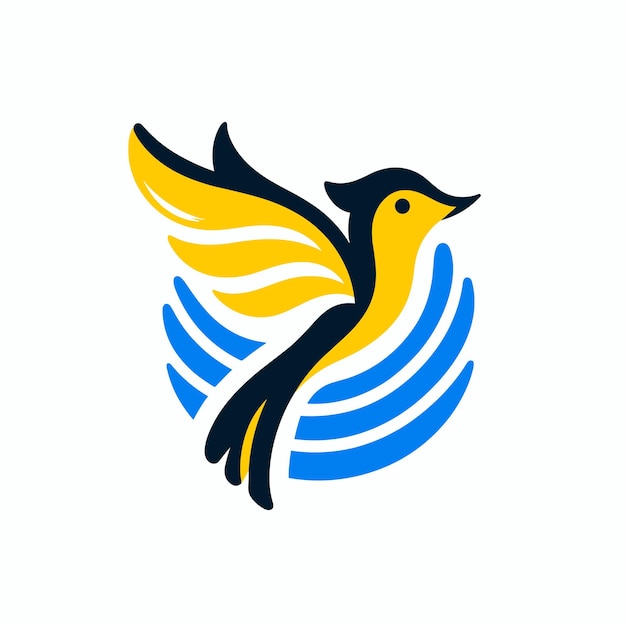 Vector vector flying bird logo