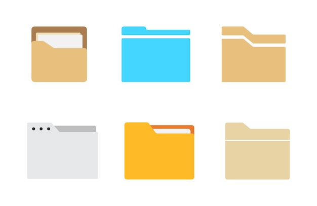 vector folder icon collections