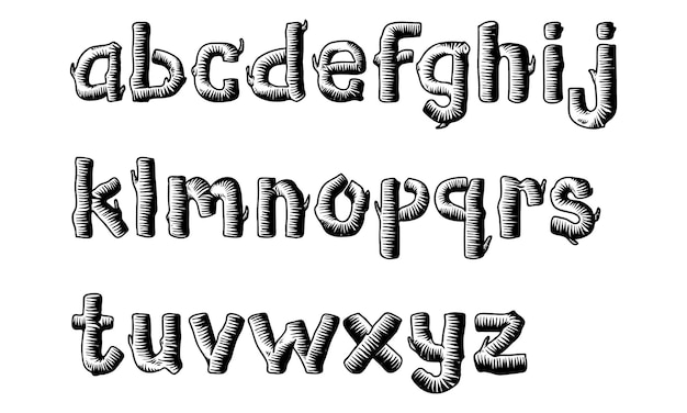 Vector font and alphabet Abc english letters and numbers