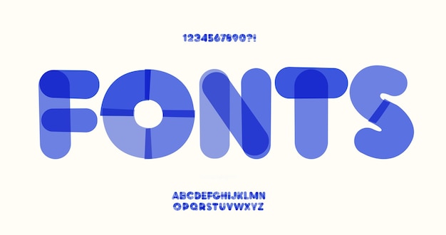 Vector font multiply modern typography style