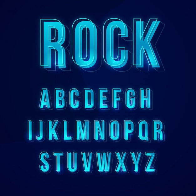 Vector vector fonts design template