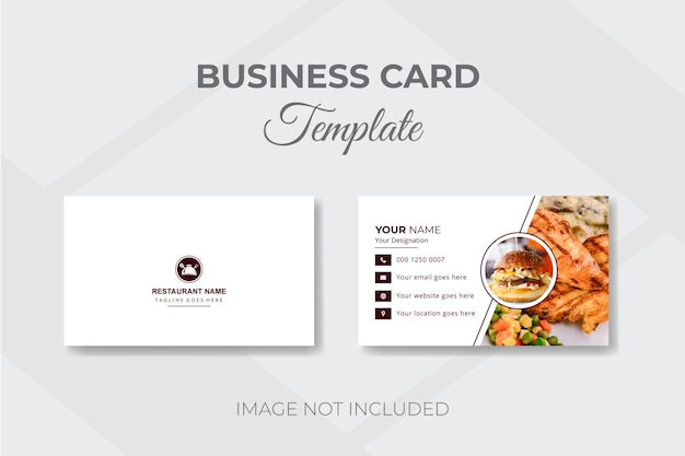 Vector food business card design