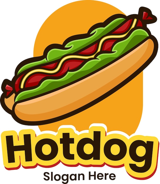 Vector food hotdog illustration for food bussiness and gaming team isolated