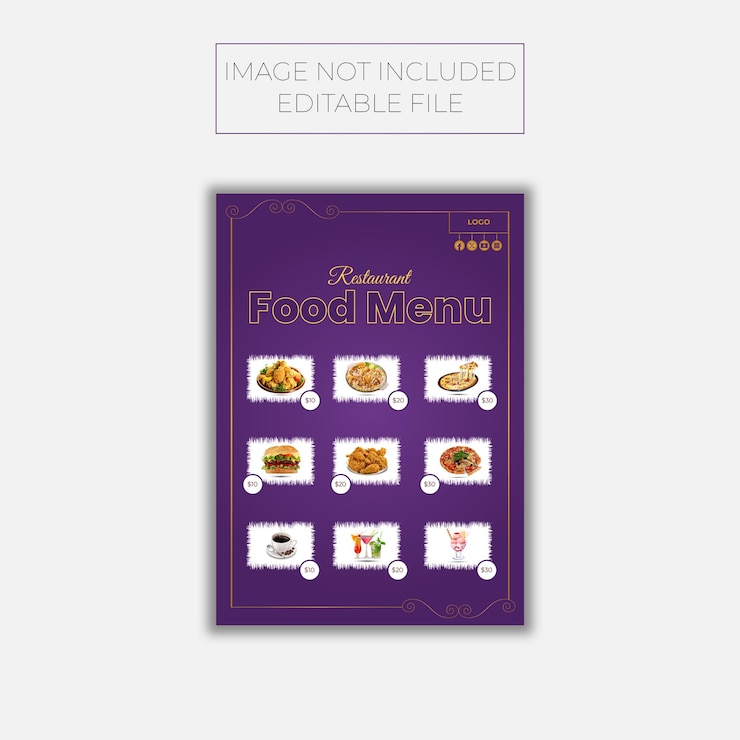 Vector vector food menu design template