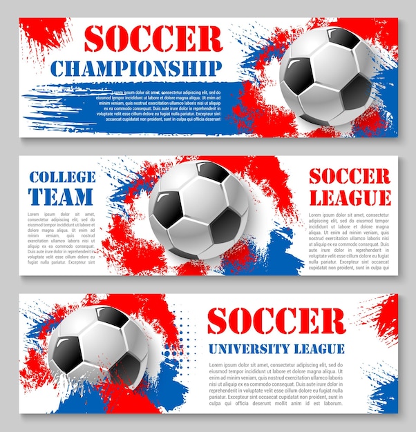 Vector vector football cup soccer team banners