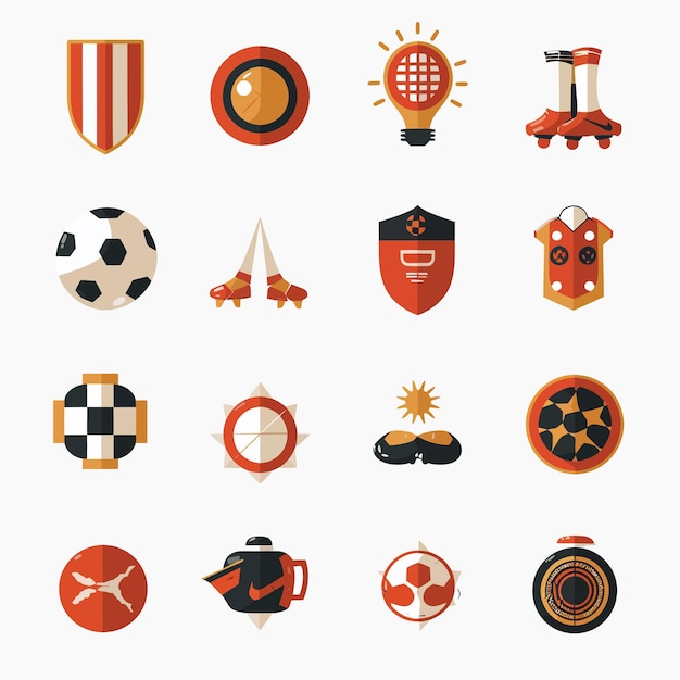 Vector_Football_Icons_Collection (ベクトル・フットボール・アイコン・コレクション)