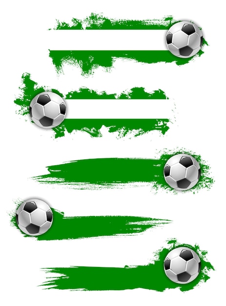 Vector football soccer ball icon or banner