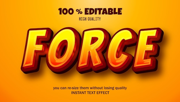 Vector force text effect