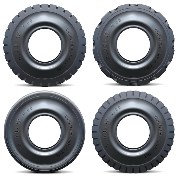 Vector Forklift Tractor Tire