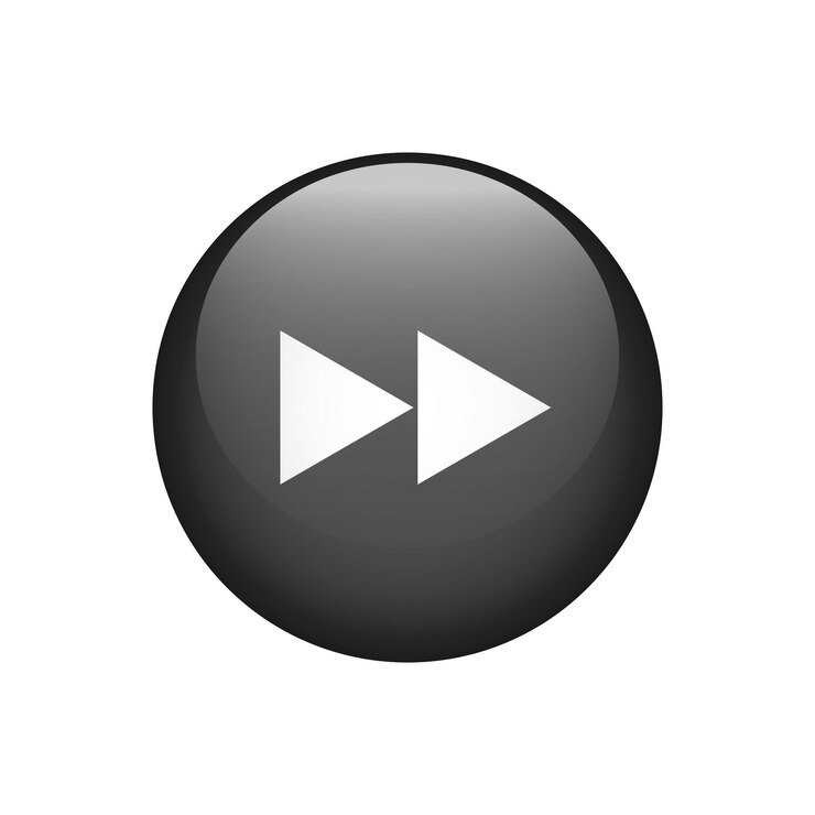 Vector vector forward button icon on white background