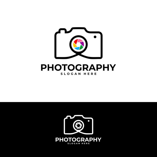 vector fotografie concept logo ontwerp