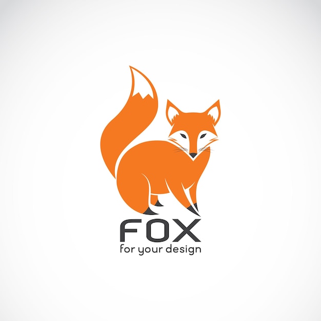 Vector of fox design on white background. Wild Animals. Fox logos or icons. Easy editable layered vector illustration.