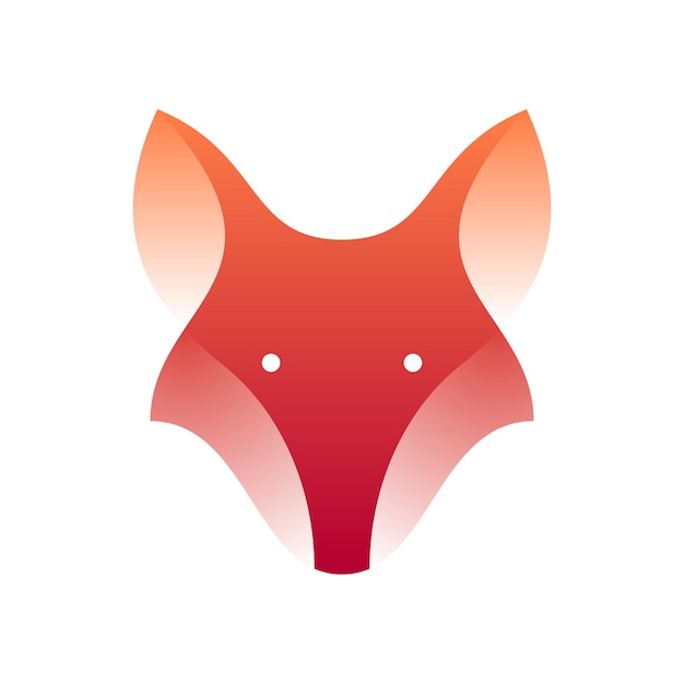 Vector vector fox in gradient style. digital art