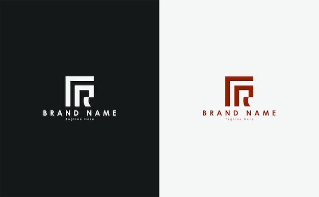 vector FR logo design initials