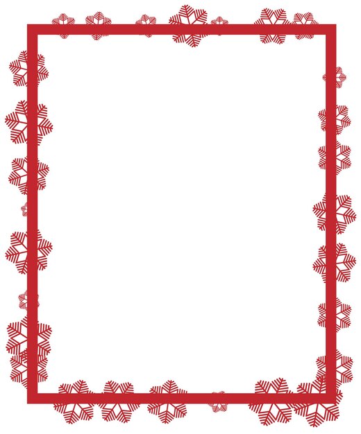 Vector frame in snowflakes for Christmas and New Year