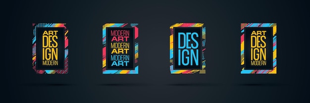 Vector vector frame for text modern art graphics for hipsters dynamic frame stylish geometric