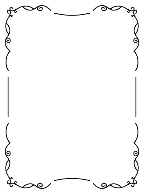 vector frames black on a white background