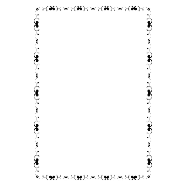 vector frames black on a white background