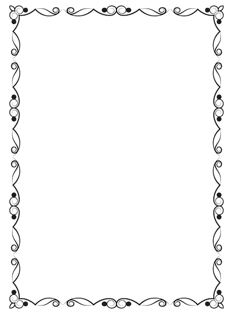 vector frames black on a white background