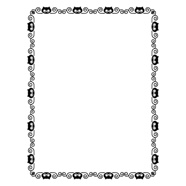 vector frames black on a white background