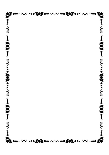 vector frames black on a white background