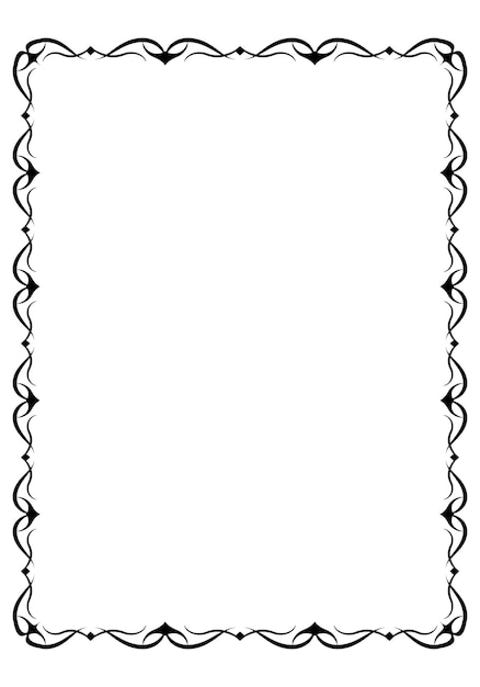 vector frames black on a white background