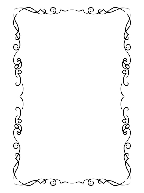 Vector vector frames black on a white background