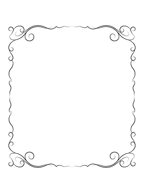 vector frames black on a white background