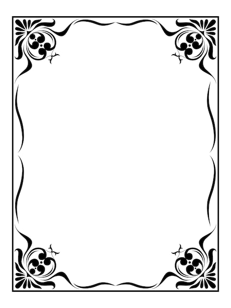 vector frames black on a white background