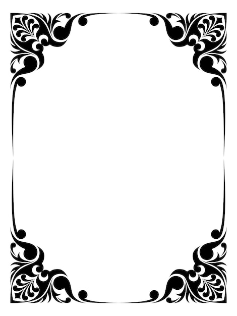 vector frames black on a white background