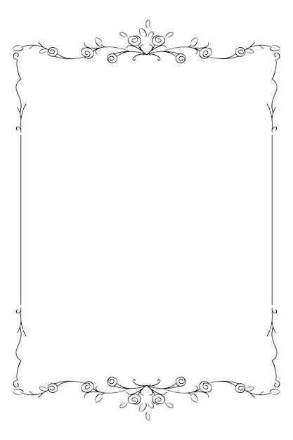 vector frames black on a white background